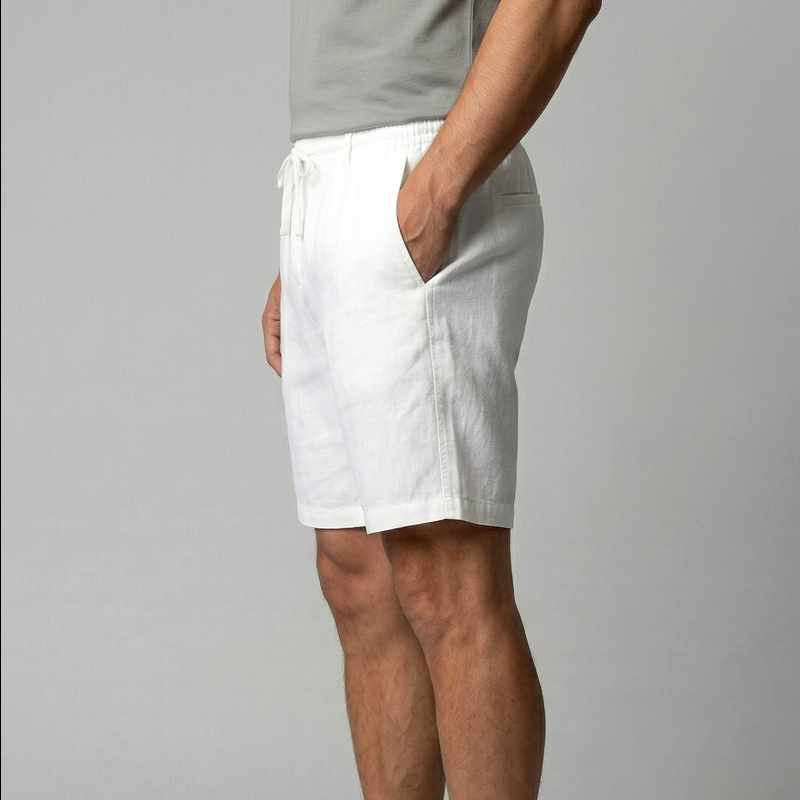 Lawrence - Men's Linen Relaxed Fit Summer Shorts