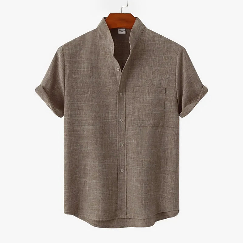 Levi - Men's Linen Relaxed-Fit Button-Down Pocket Shirt