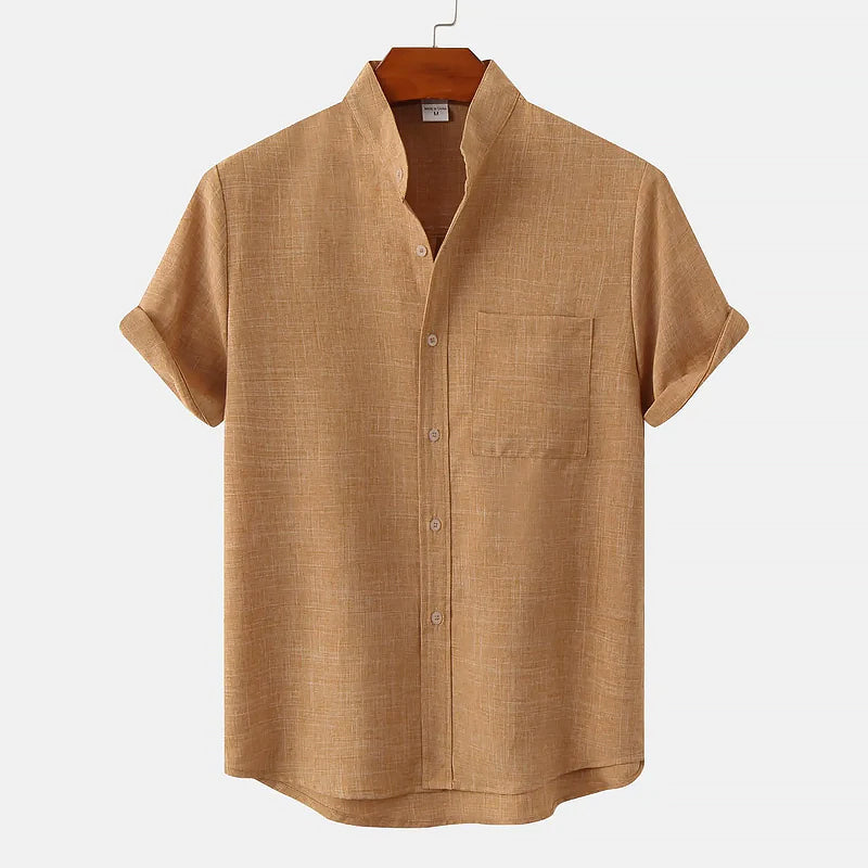Levi - Men's Linen Relaxed-Fit Button-Down Pocket Shirt