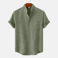 Levi - Men's Linen Relaxed-Fit Button-Down Pocket Shirt