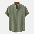 Levi - Men's Linen Relaxed-Fit Button-Down Pocket Shirt