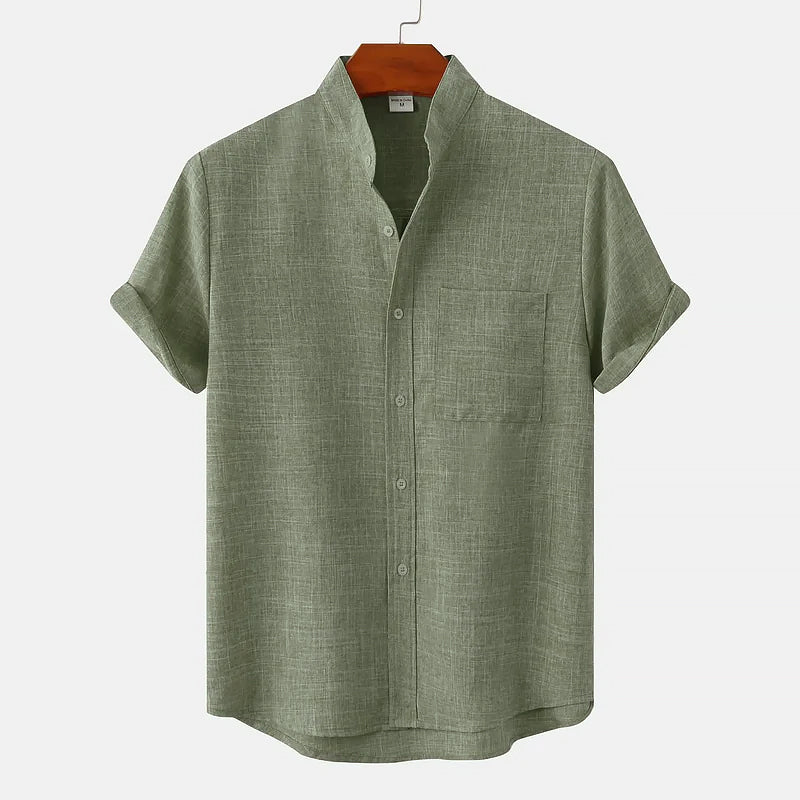 Levi - Men's Linen Relaxed-Fit Button-Down Pocket Shirt