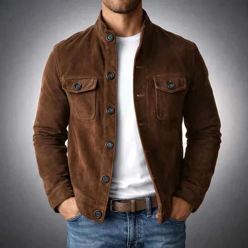Casey - Men's Slim Fit Stand-Up Collar Blazer Jacket 2