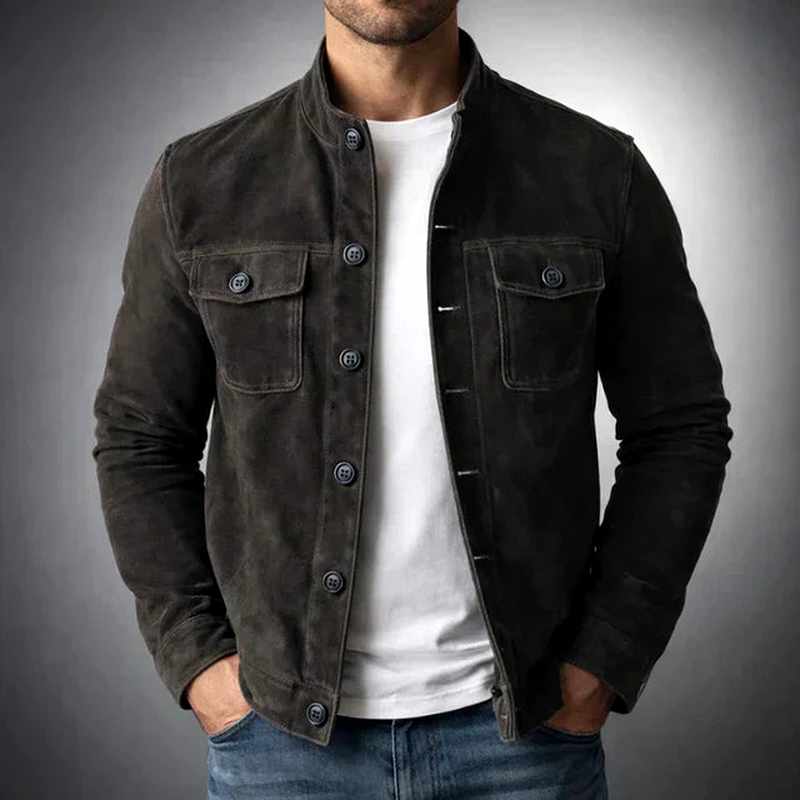 Casey - Men's Slim Fit Stand-Up Collar Blazer Jacket 3