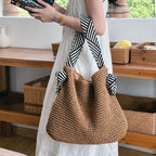 Lily - Women's Bohemian Woven Straw Shoulder Bag