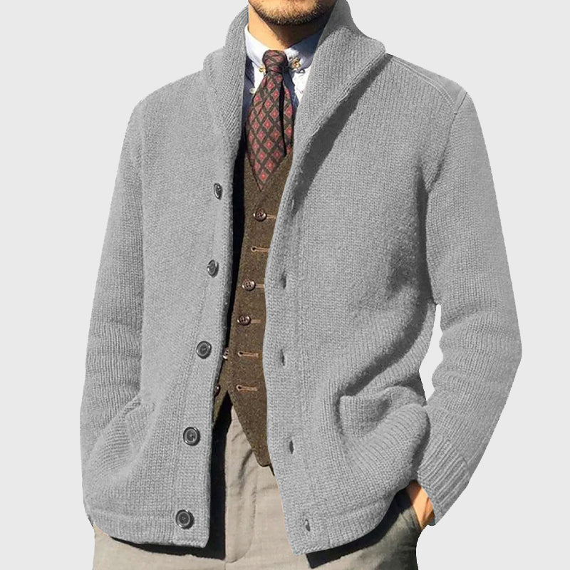 Lincoln - Men's Shawl Collar Knit Cardigan
