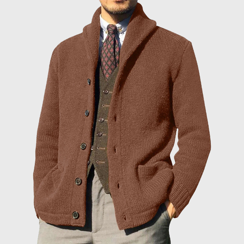 Lincoln - Men's Shawl Collar Knit Cardigan