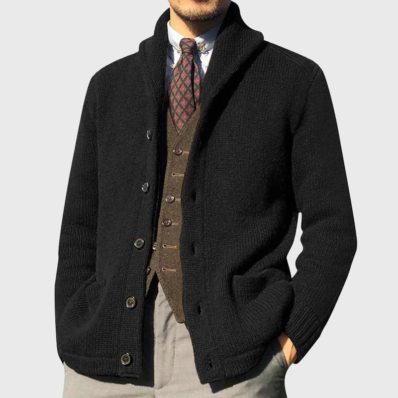 Lincoln - Men's Shawl Collar Knit Cardigan