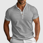 Lincoln - Men's Structured Three-Button Textured Top
