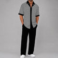 Lincoln - Men’s Geometric Print Shirt & Drawstring Pants Set