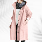Linda - Women's Wide-Collar Long Windbreaker