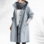 Linda - Women's Wide-Collar Long Windbreaker