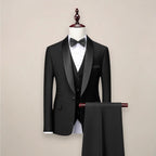 Logan - Men's Three-Piece Contrast Shawl Lapel Tuxedo Suit