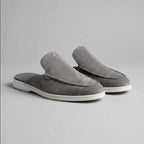 Logan - Suede Cutout-back Comfort Footwear Mules