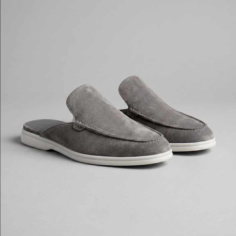 Logan - Suede Cutout-back Comfort Footwear Mules