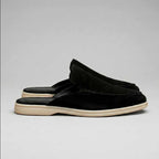 Logan - Suede Cutout-back Comfort Footwear Mules