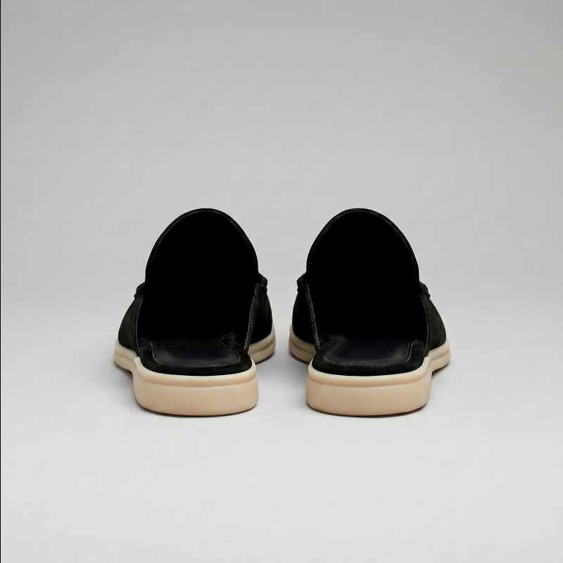 Logan - Suede Cutout-back Comfort Footwear Mules