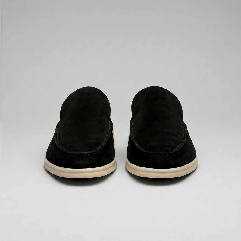 Logan - Suede Cutout-back Comfort Footwear Mules