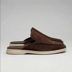 Logan - Suede Cutout-back Comfort Footwear Mules