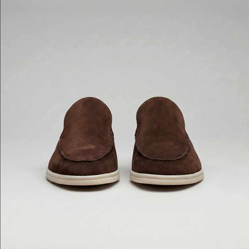 Logan - Suede Cutout-back Comfort Footwear Mules