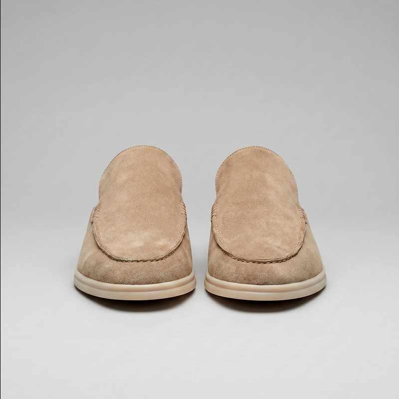 Logan - Suede Cutout-back Comfort Footwear Mules