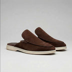 Logan - Suede Cutout-back Comfort Footwear Mules