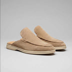 Logan - Suede Cutout-back Comfort Footwear Mules