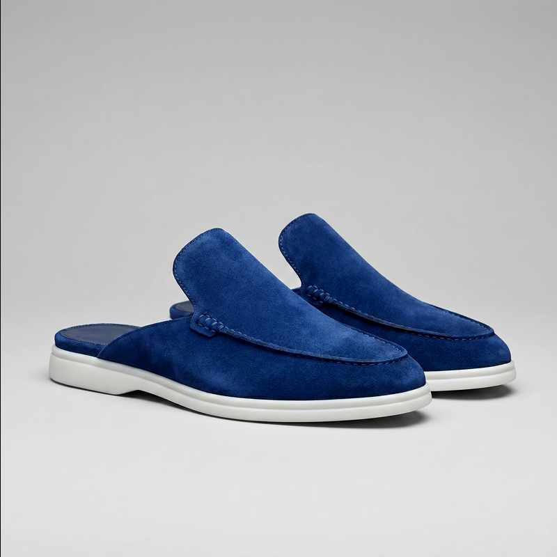 Logan - Suede Cutout-back Comfort Footwear Mules
