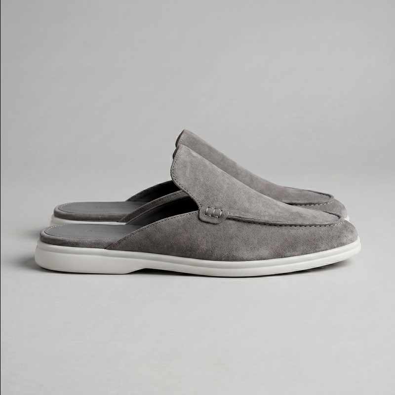Logan - Suede Cutout-back Comfort Footwear Mules
