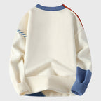 Lucas - Men's Colorblock Patchwork Cable Knit Sweater