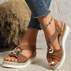 Lucia - Women's Ring-Accent Espadrille Platform Sandals