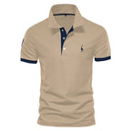 Luke - Men's Contrast Trim Short Sleeve Polo Shirt