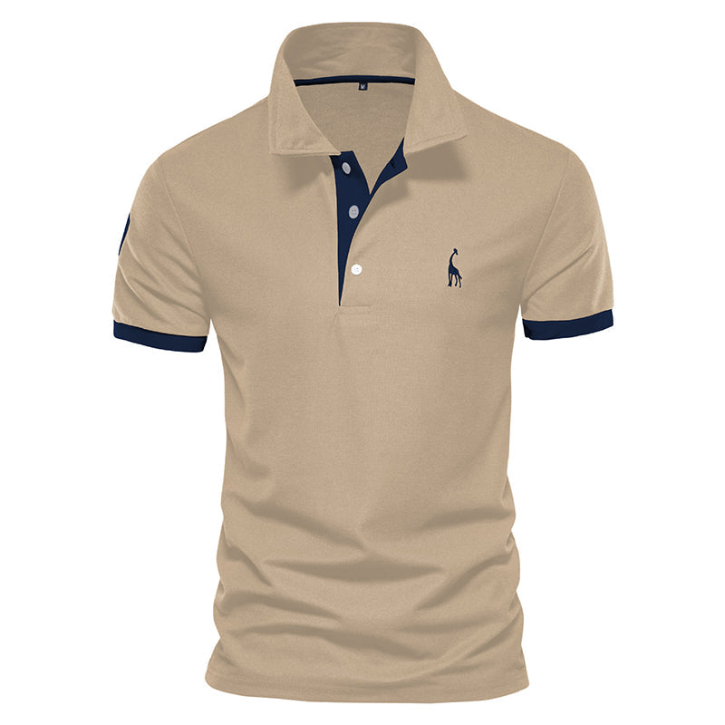 Luke - Men's Contrast Trim Short Sleeve Polo Shirt
