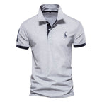 Luke - Men's Contrast Trim Short Sleeve Polo Shirt