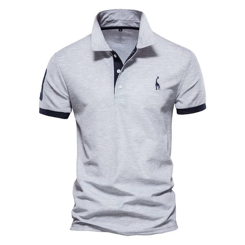 Luke - Men's Contrast Trim Short Sleeve Polo Shirt