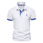 Luke - Men's Contrast Trim Short Sleeve Polo Shirt