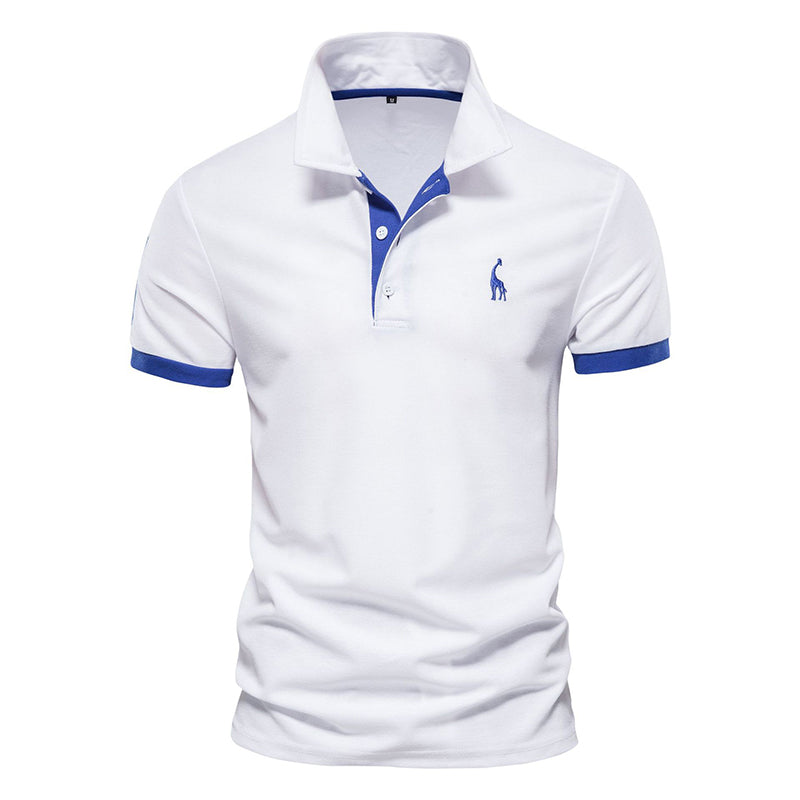 Luke - Men's Contrast Trim Short Sleeve Polo Shirt