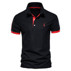 Luke - Men's Contrast Trim Short Sleeve Polo Shirt