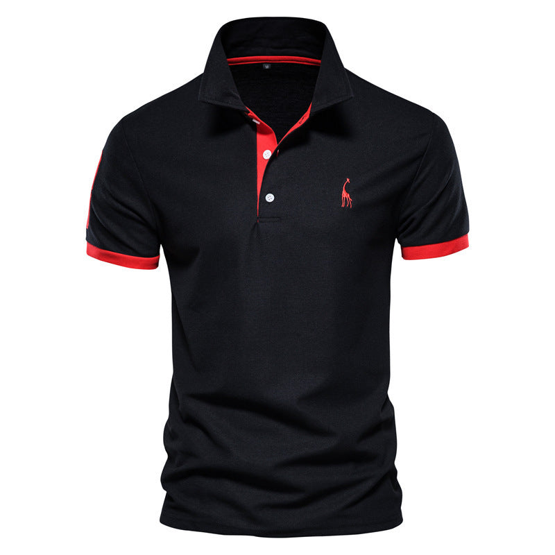 Luke - Men's Contrast Trim Short Sleeve Polo Shirt