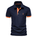Luke - Men's Contrast Trim Short Sleeve Polo Shirt