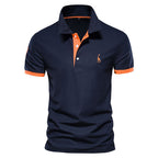 Luke - Men's Contrast Trim Short Sleeve Polo Shirt
