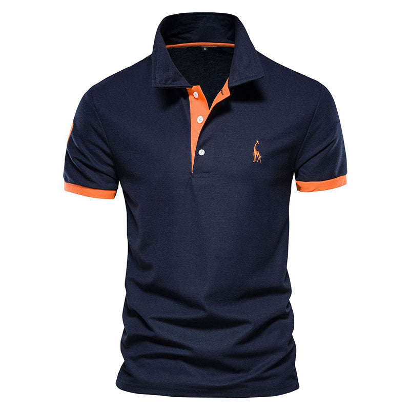 Luke - Men's Contrast Trim Short Sleeve Polo Shirt