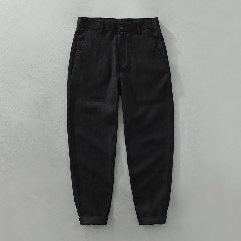 Luke - Men's Straight-Leg Linen Pants