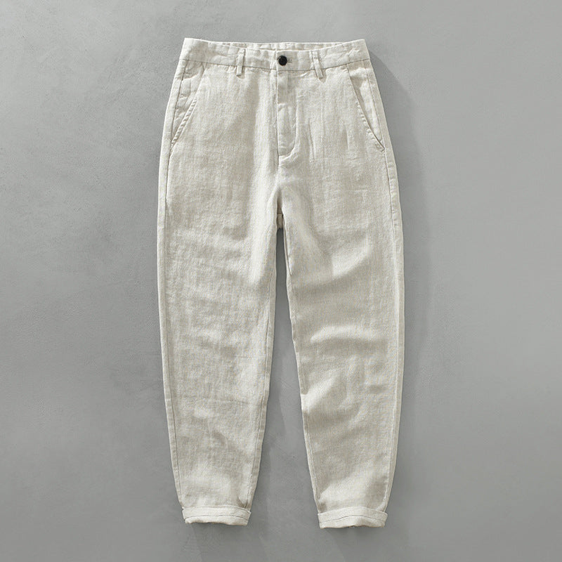 Luke - Men's Straight-Leg Linen Pants