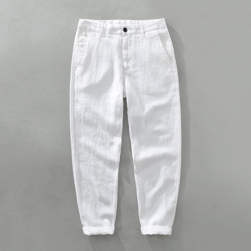 Luke - Men's Straight-Leg Linen Pants