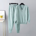 Luna - Women's Knit V-Neck Lounge Set