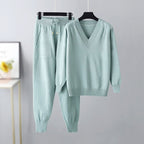 Luna - Women's Knit V-Neck Lounge Set