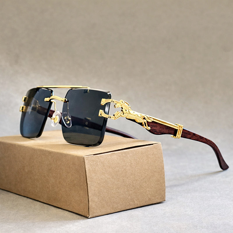 Luxor - Rimless Metal Double Bridge Sunglasses