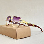 Luxor - Rimless Metal Double Bridge Sunglasses