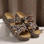 Lyla - Women's Woven Strap Crisscross Platform Sandals